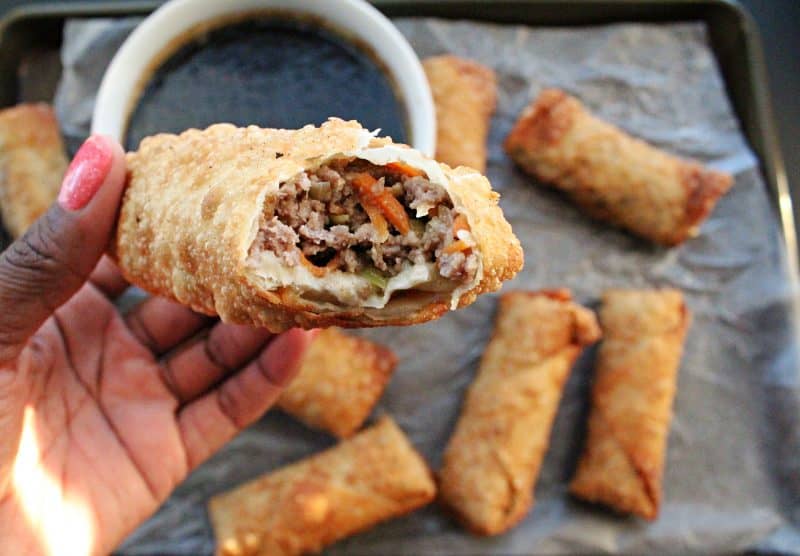 beef egg rolls no cabbage