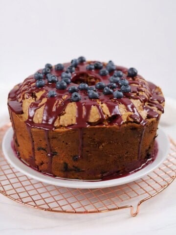 Mile High Lemon Blueberry Pound Cake