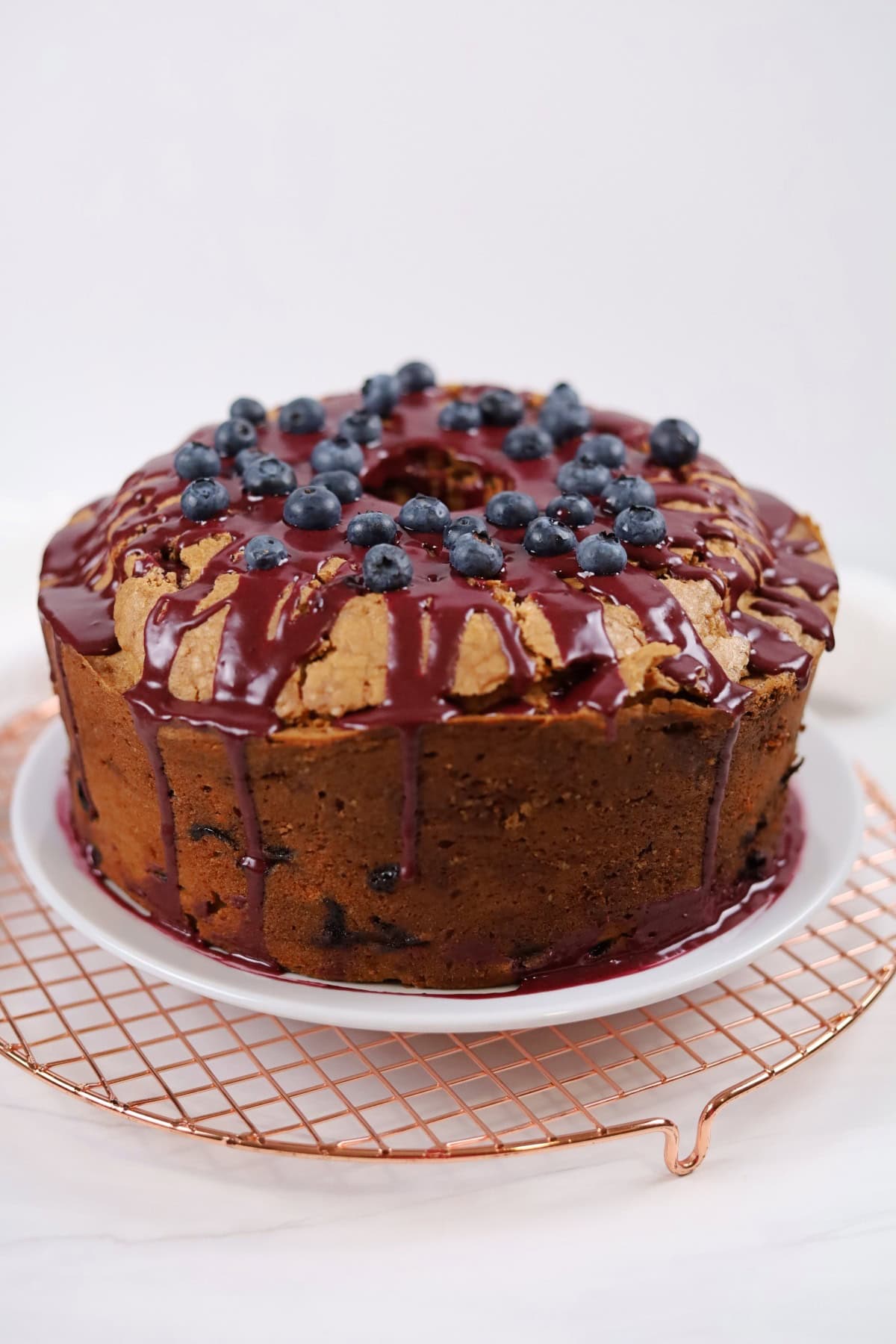 Mile High Lemon Blueberry Pound Cake