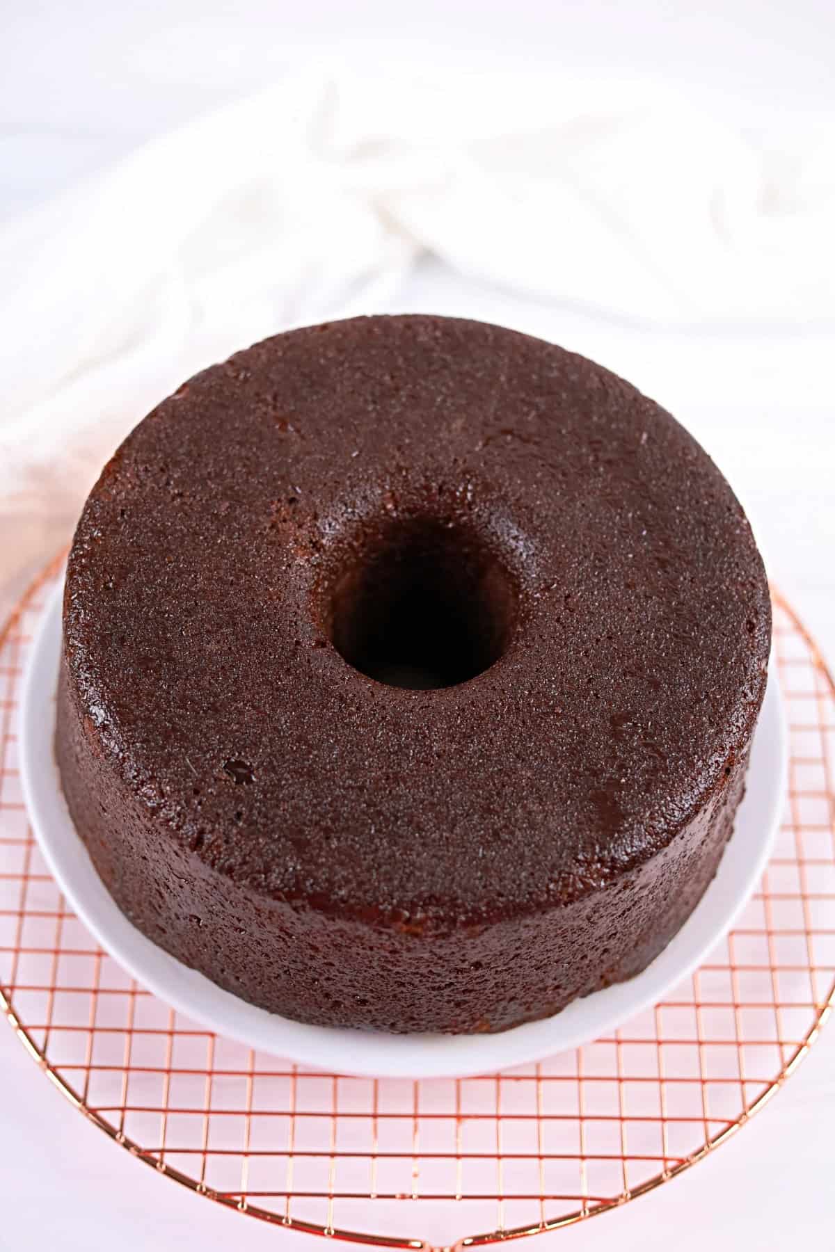 Mile High Bourbon Chocolate Pound Cake