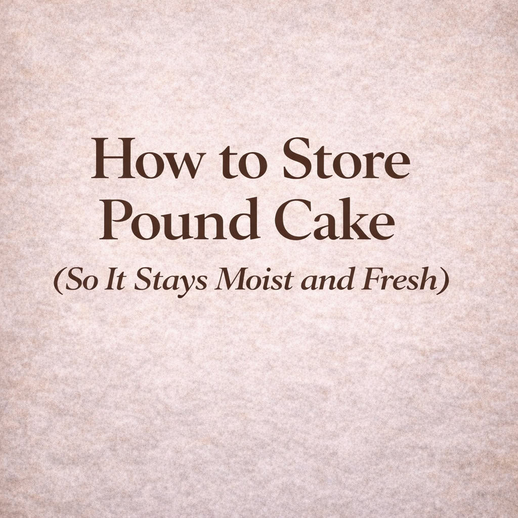 Properly store pound cake to keep it moist and fresh longer.
