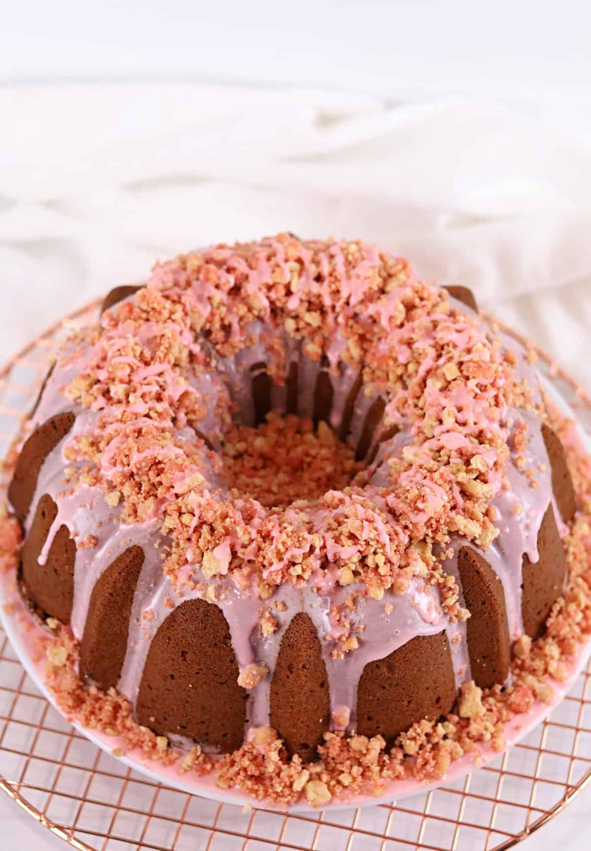 Strawberry Crunch Pound Cake