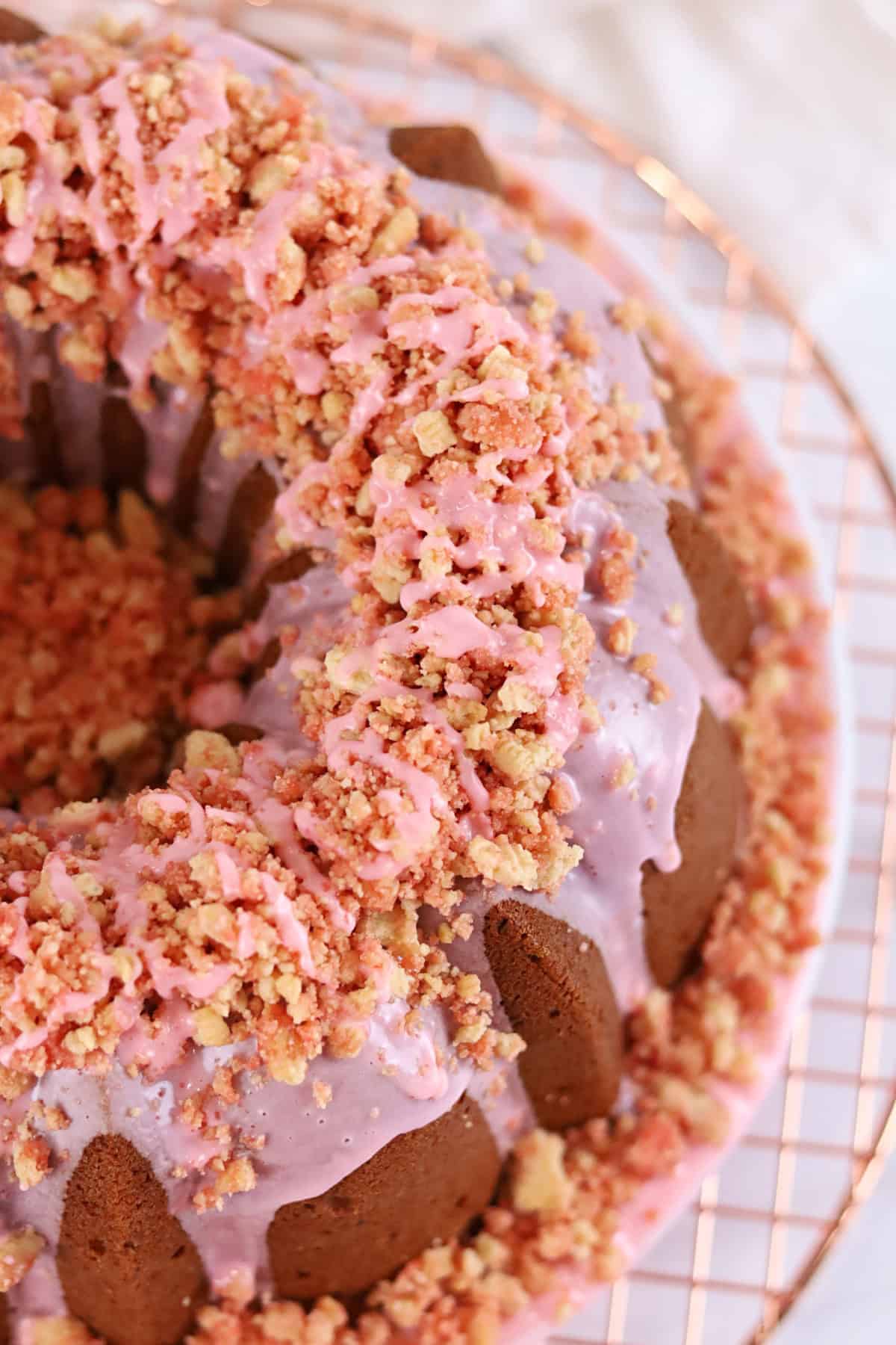 Strawberry Crunch Pound Cake