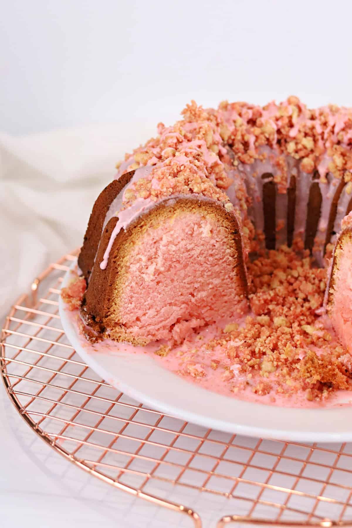 Strawberry Crunch Pound Cake