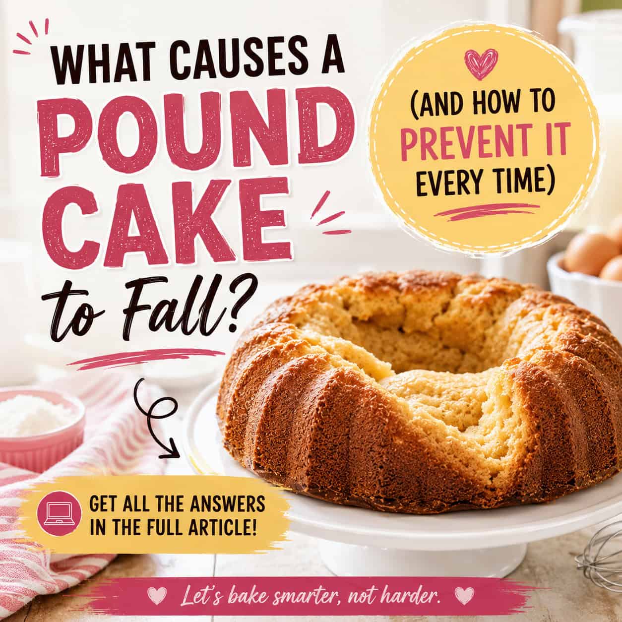 What causes a pound cake to fall?