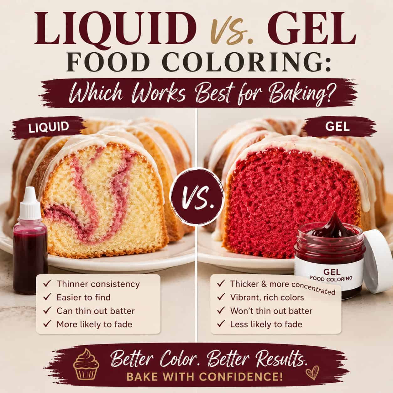Liquid vs. Gel Food Coloring